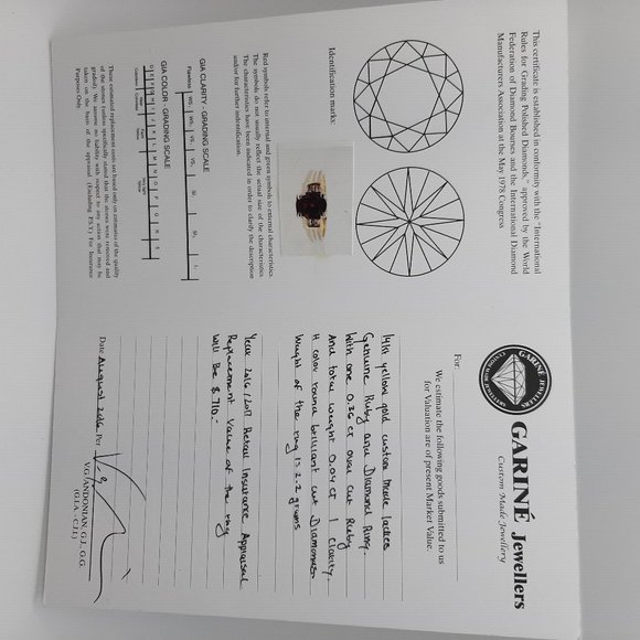 Ruby & Diamond Ring Gold - Picture 4 of 6